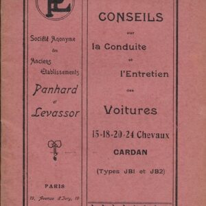Conseils sur la conduite et l'entretien des voitures 15-18-20-24 CV cardan  ( Types JB1 et JB2 )