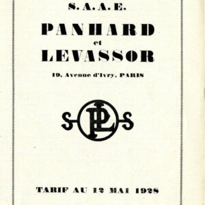Tarif au 12 mai 1928