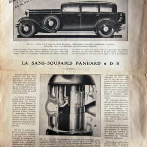 La sans soupape Panhard 6 D. S.