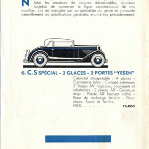 6 CS Spécial cabriolet YESEN