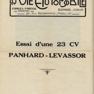 Essai d'une 23 CV Panhard & Levassor
