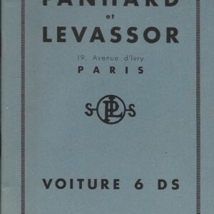 Notice de graissage Voiture 6 DS