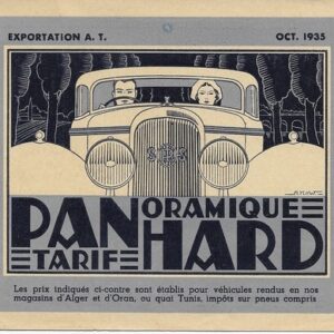Panoramique Panhard - Tarif Exportation A.T.