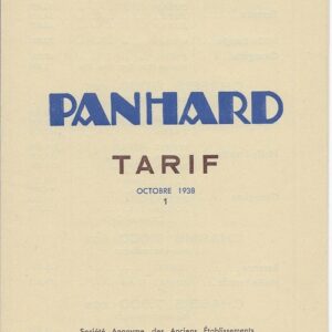 Véhicules industriels - Tarifs octobre 1938