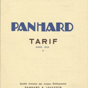 Véhicules industriels - Tarif mars 1939 - II