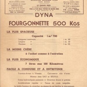 Dyna fourgonnette 500 Kgs