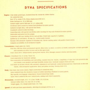 Panhard Dyna spécifications