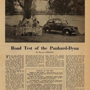 Road test of the Panhard Dyna