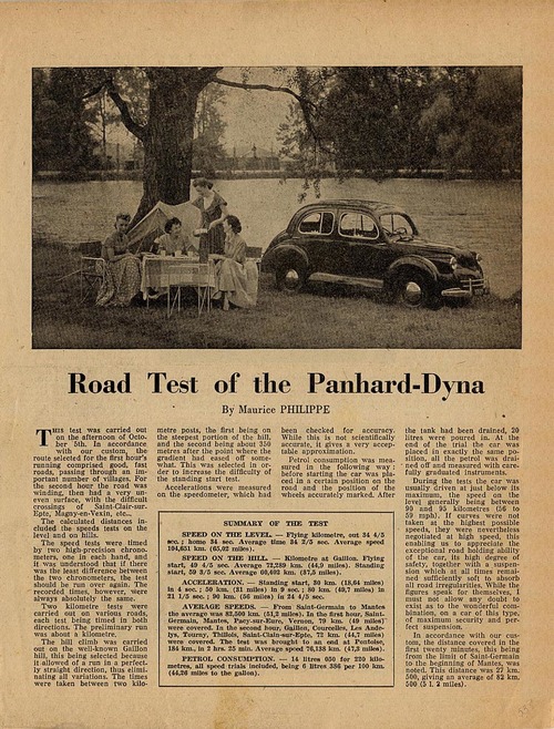 Road test of the Panhard Dyna