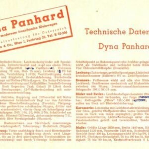 Technische daten des Dyna Panhard