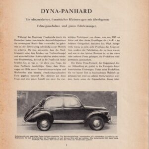 Dyna Panhard - Ein ultramoderner ... guten Fahrleistrungen