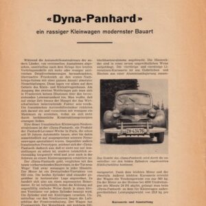Dyna Panhard - Ein rassiger Kleinwagen modernster Bauart