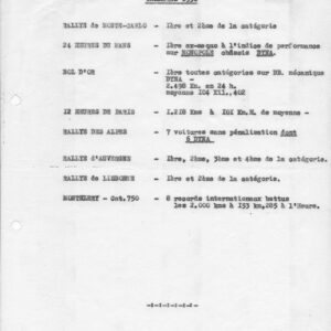 Palmarès 1950