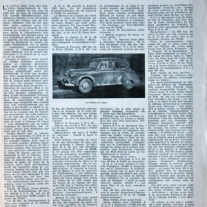 Un essai de la Dyna Panhard sur Paris-Nice