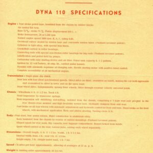 Dyna 110 spécifications