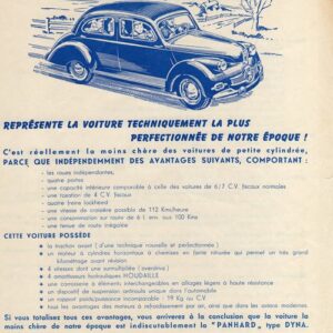 La traction avant Panhard type Dyna modèle 1950