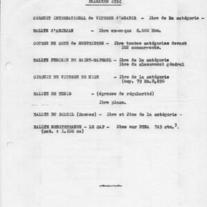 Palmarès 1951