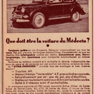 Que doit être la voiture du medecin ?