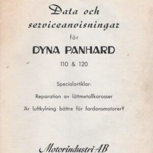 Data och serviceanvisningar för Dyna Panhard 110 & 120