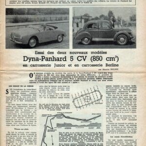 Essai de deux nouveaux modèles Dyna Panhard 5 CV