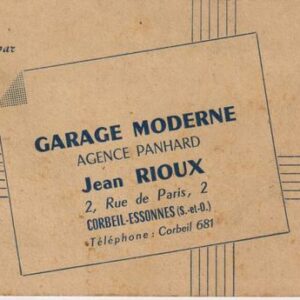 Offert par Garage Moderne (calendrier 1953)