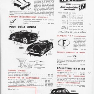équipement pour dyna