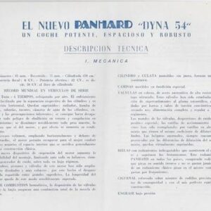 El nuevo Panhard - Dyna  54