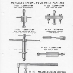 Outillage spécial pour dyna panhard