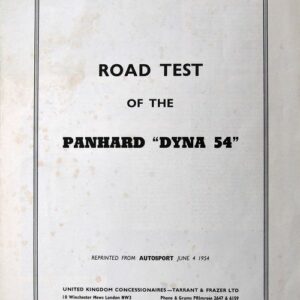 Road test of the Panhard Dyna 54