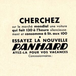 Cherchez ... essayez la nouvelle Panhard ... ayez la pour vos vancances