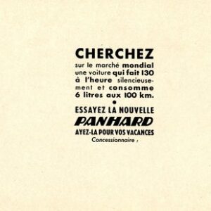 Cherchez ... essayez la nouvelle Panhard ... ayez la pour vos vancances