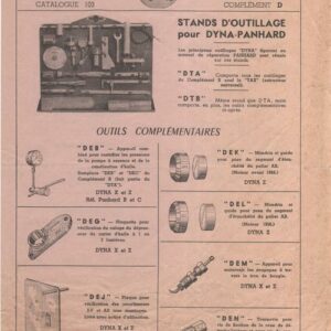 Outillage spécial WILMONDA pour dyna panhard