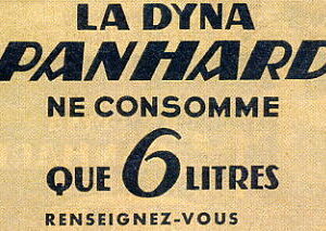La Dyna Panhard ne consomme que 6 litres, renseignez-vous