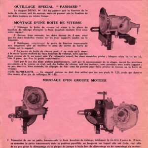 Outillage DESVIL spécial Panhard …