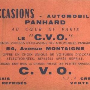 Ocassions Automobile Panhard au coeur de Paris ...