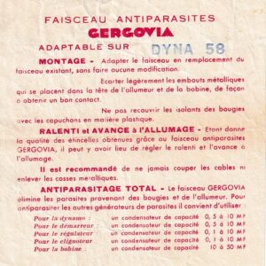 Faisceau antiparasites Gergovia
