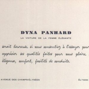 Dyna Panhard la voiture de la femme élégante