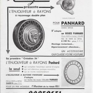 Robergel présente l'enjoliveur à rayons pour Panhard