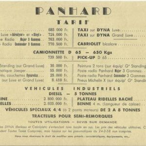 Tarif N° 16