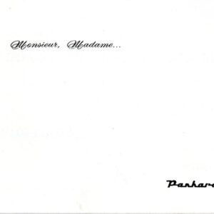 Monsieur, Madame