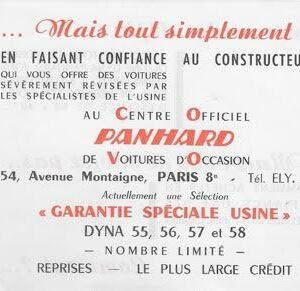 Mais tout simplement .... garantie spéciale usine Dyna 55,56, 57 et 58