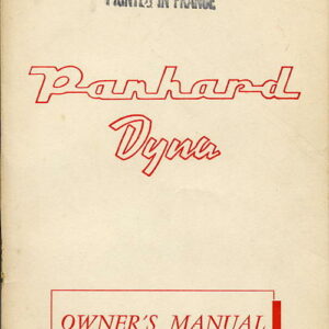 Panhard Dyna owner's mamual